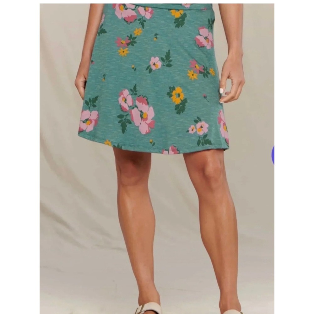 Toad & Co Womens Floral Knit Mini Skort Skirt size XS A-Line Boho Pull On
